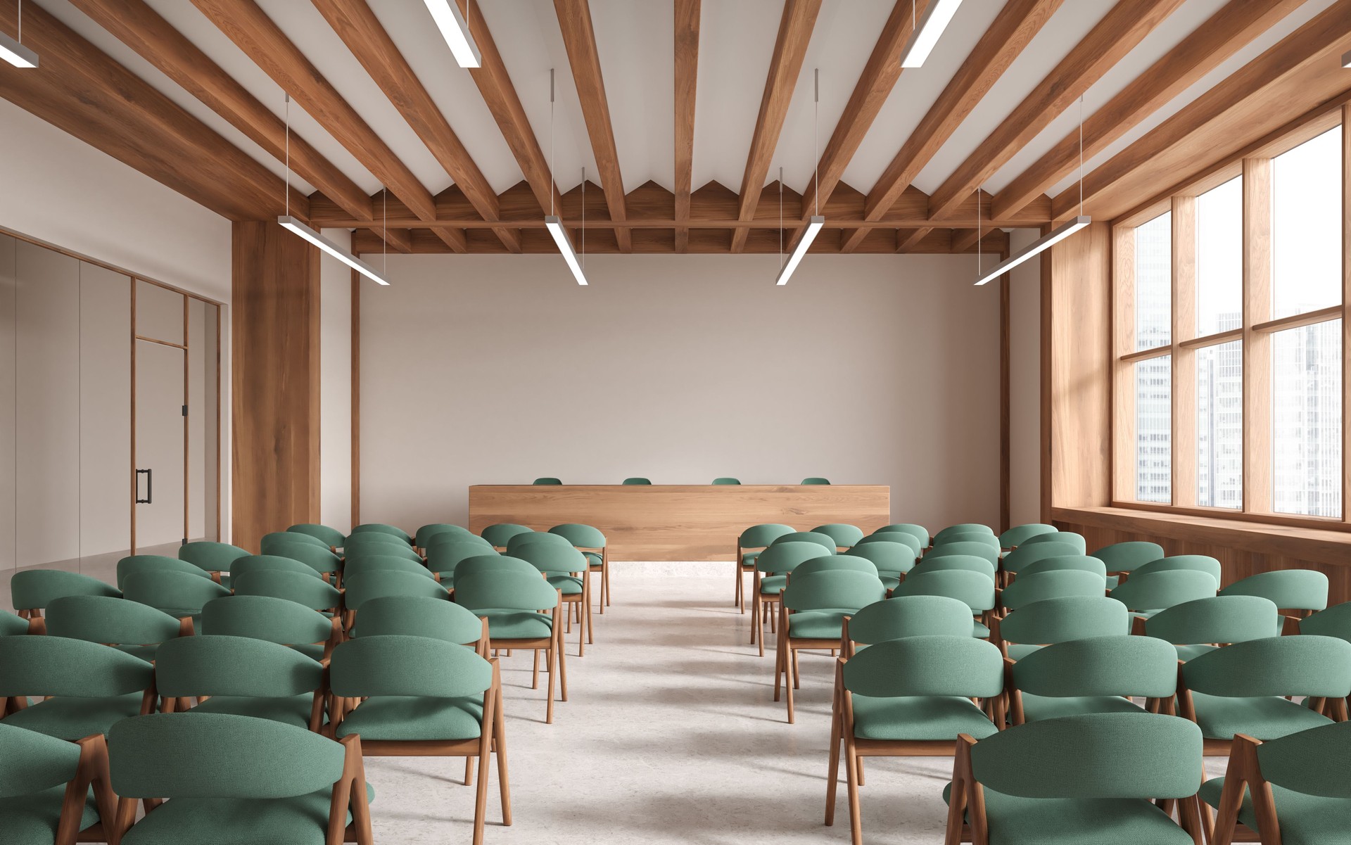 White lecture hall interior with chairs yalova and izmit